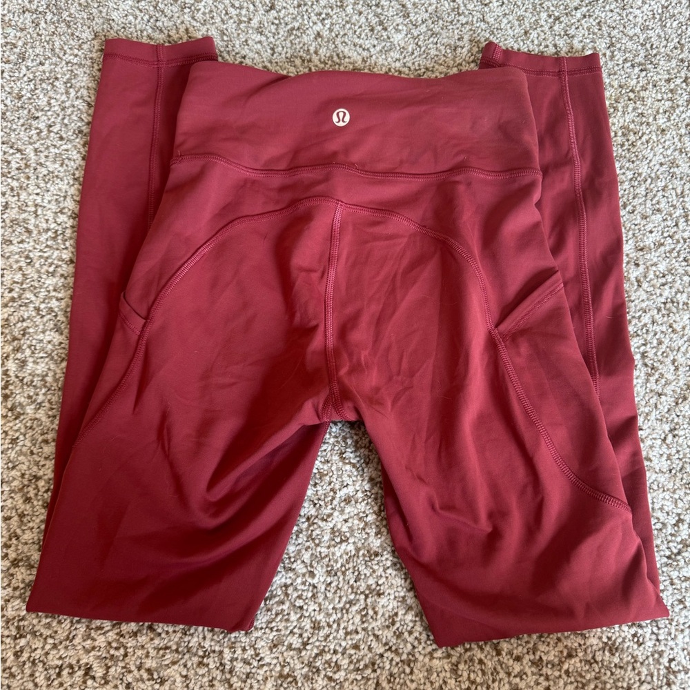 Lululemon Invigorate 25” leggings- Chianti